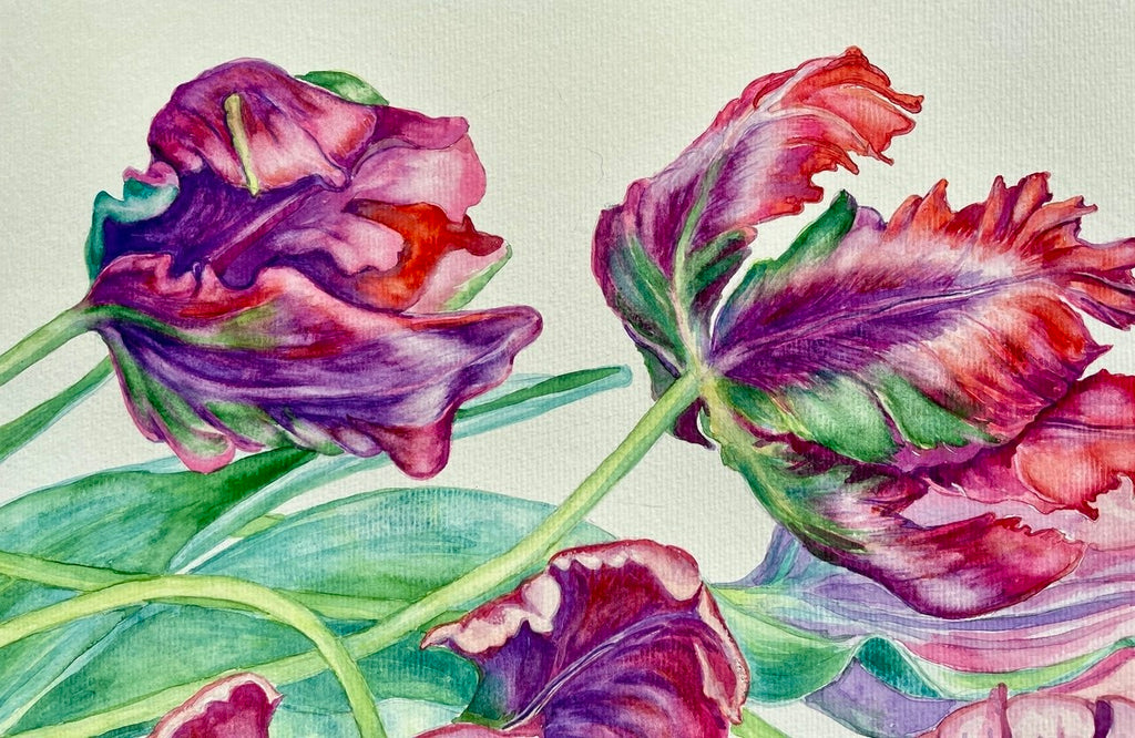 Tulips - Original Watercolor Painting A2 (42*59 cm)