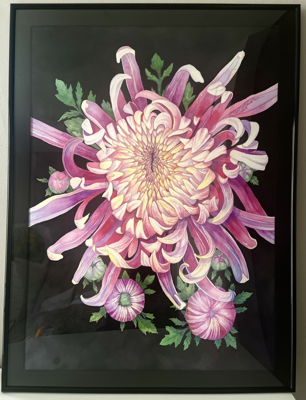 Dahlia | Original watercolor painting 75*57 cm