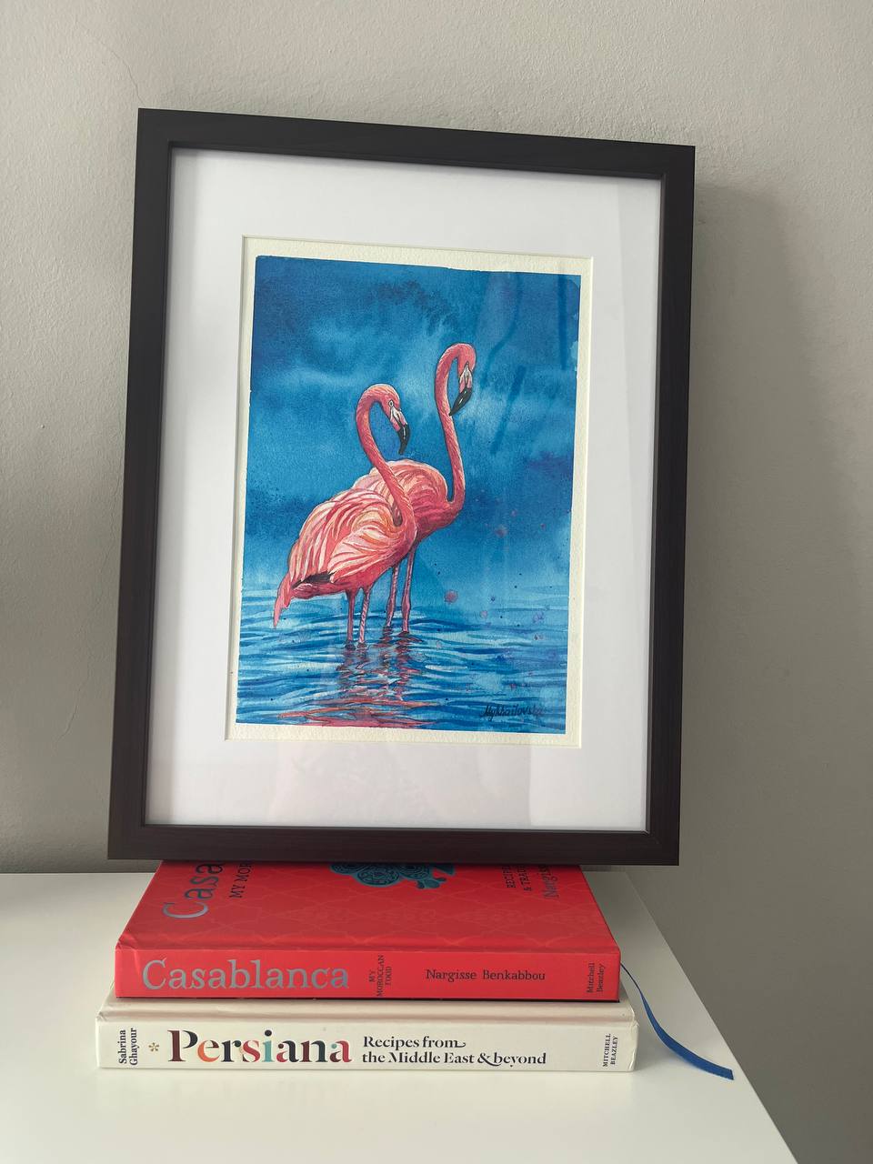 Flamingo Serenity – Original Watercolor Painting