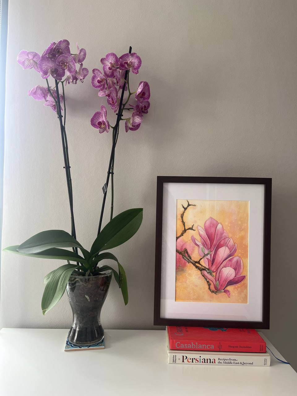 Blooming Magnolia - original watercolor painting