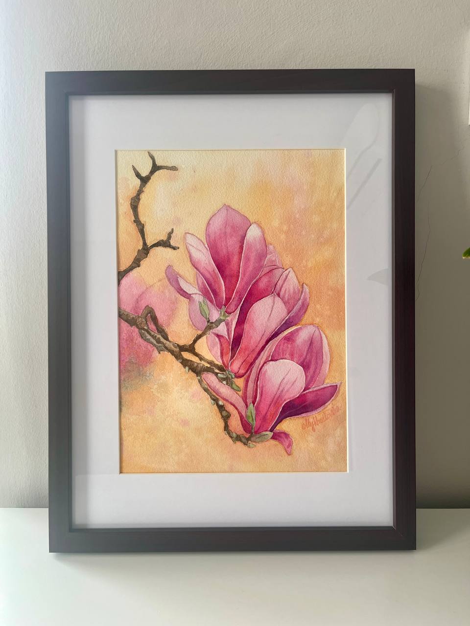 Blooming Magnolia - original watercolor painting