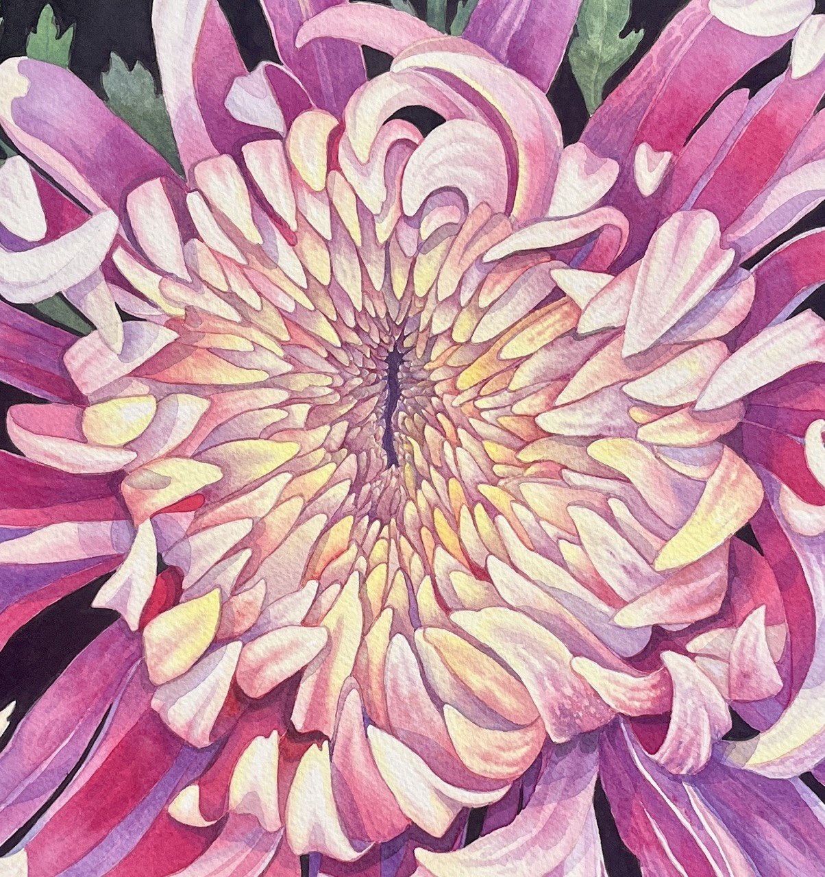 Dahlia | Original watercolor painting 75*57 cm