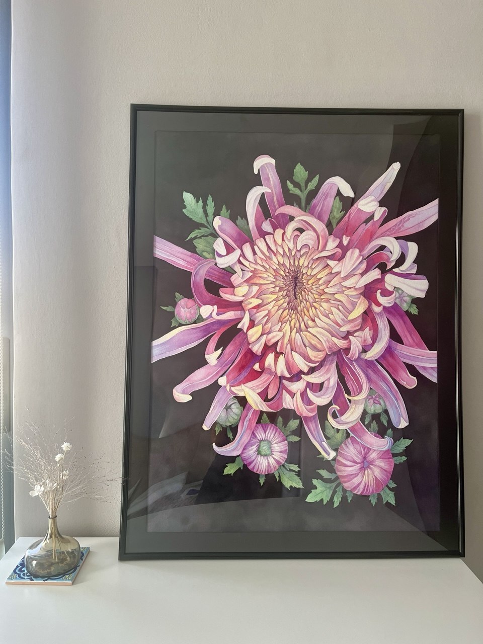 Dahlia | Original watercolor painting 75*57 cm