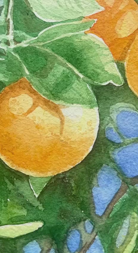 Oranges - original watercolor painting