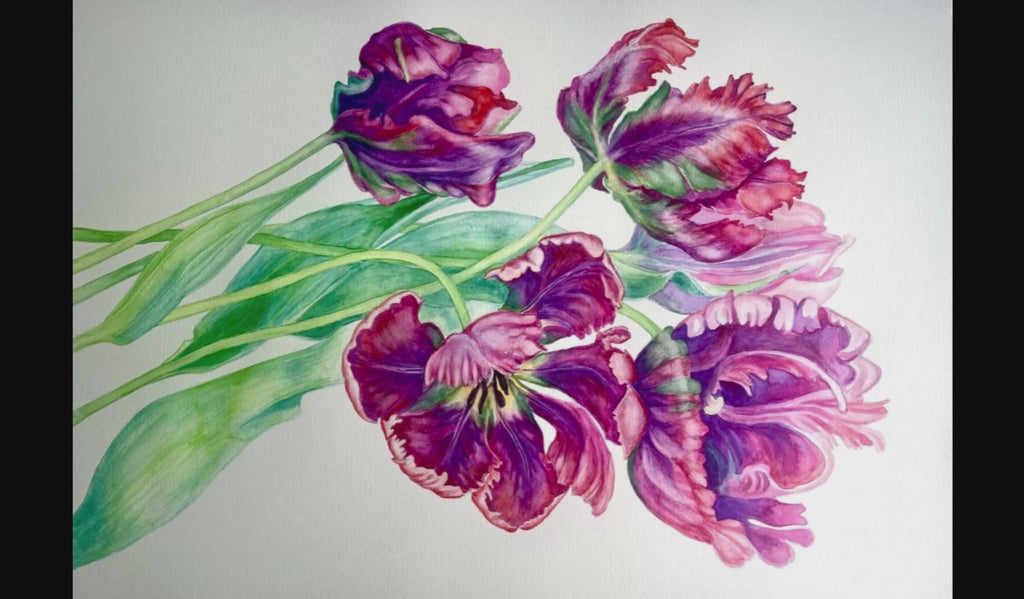 Tulips - Original Watercolor Painting A2 (42*59 cm)